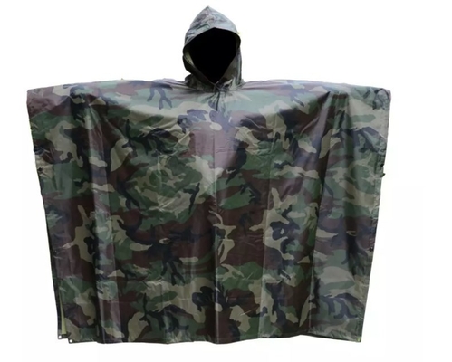 Rain Puncho Tactical Outdoor Gear Polyester Army Poncho Raincoat