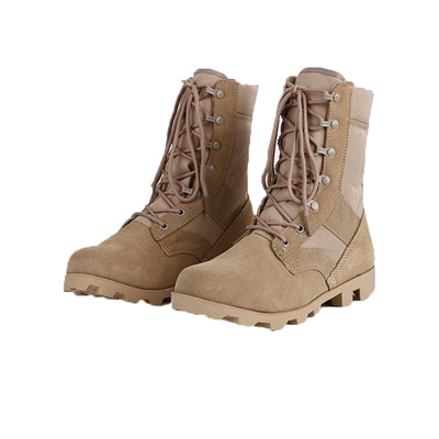 Suede Leather Combat Tactical Boots Καφέ Χρώμα Ανδρικά