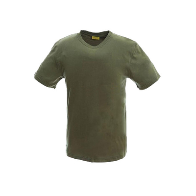 Στρατού το πράσινο τακτικό ένδυσης 100% βαμβακιού ύφασμα βαμβακιού μπλουζών στρατιωτικό γύρω από το πουκάμισο λαιμών έπλεξε το πουκάμισο ατόμων