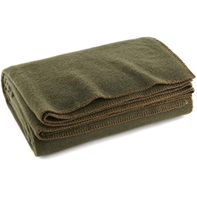 Χονδρική κουβέρτα μαλακή 80% μαλλί Στρατιωτικής χρήσης Army Green