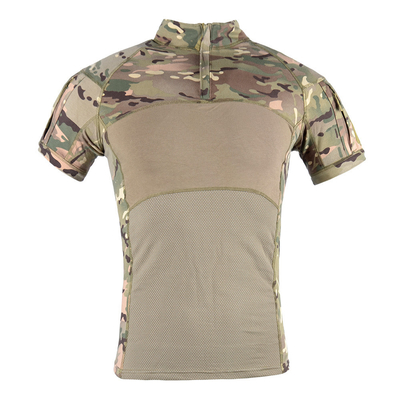 Τ-Shirt βάτραχος βραχίονες Αθλήματα εξωτερικού κατασκηνώματος Τακτικό T-Shirt βραχίονες με τσέπες στο χέρι