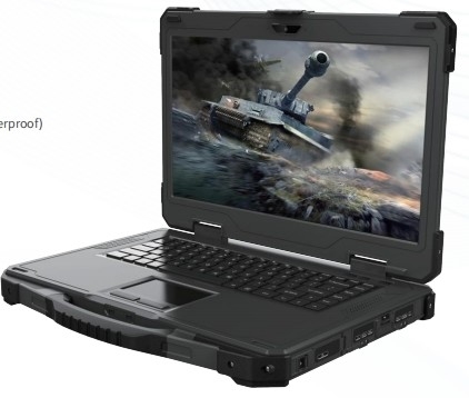 Στρατιωτικό ενισχυμένο notebook, ενισχυμένο εργαστήριο, 14 ιντσών μονή οθόνη ανθεκτικός φορητός φορητός υπολογιστής