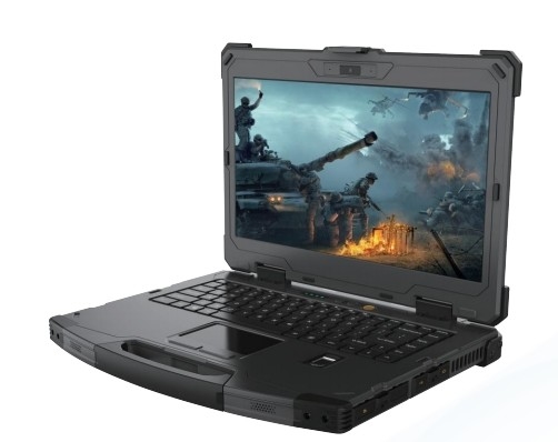 Στρατιωτικό ενισχυμένο notebook, ενισχυμένο εργαστήριο, 14 ιντσών μονή οθόνη ανθεκτικός φορητός φορητός υπολογιστής