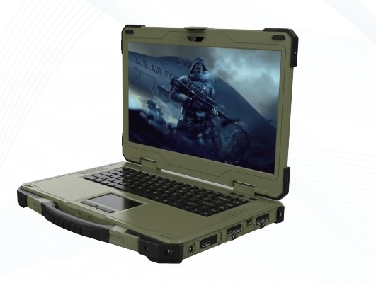 Στρατιωτικό ενισχυμένο notebook, ενισχυμένο εργαστήριο, 14 ιντσών μονή οθόνη ανθεκτικός φορητός φορητός υπολογιστής